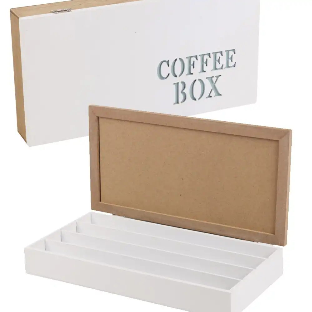 Contenitore Porta Capsule Cialde Caffe' Organizzatore in Legno per Capsula