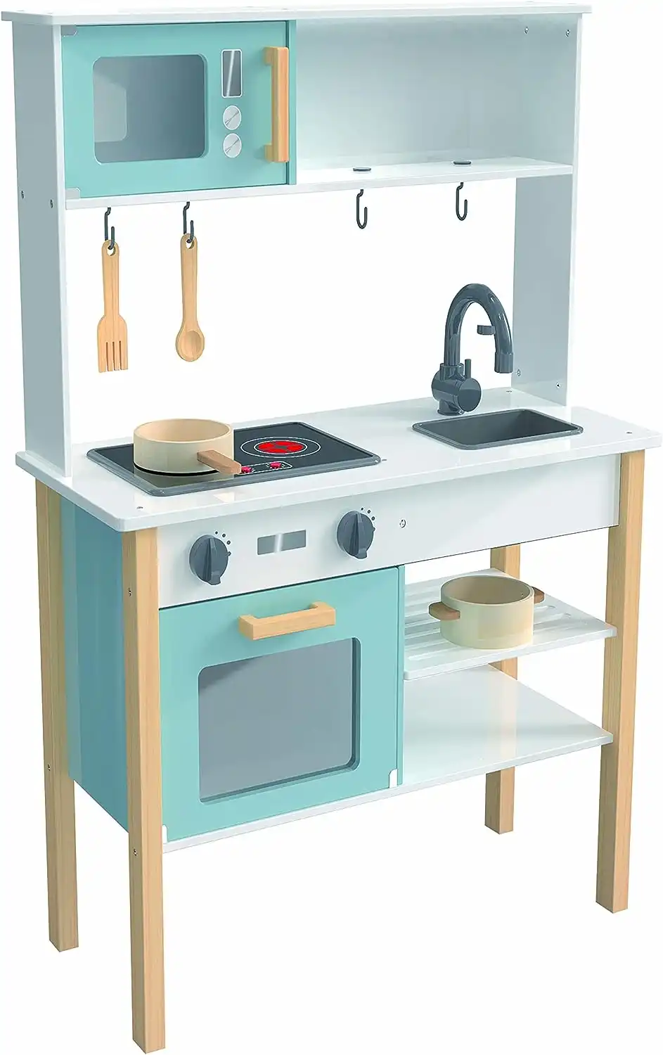 Eichhorn Cucina Giocattolo in legno di Pino 36x70x90 cm Con Luci e Accessori