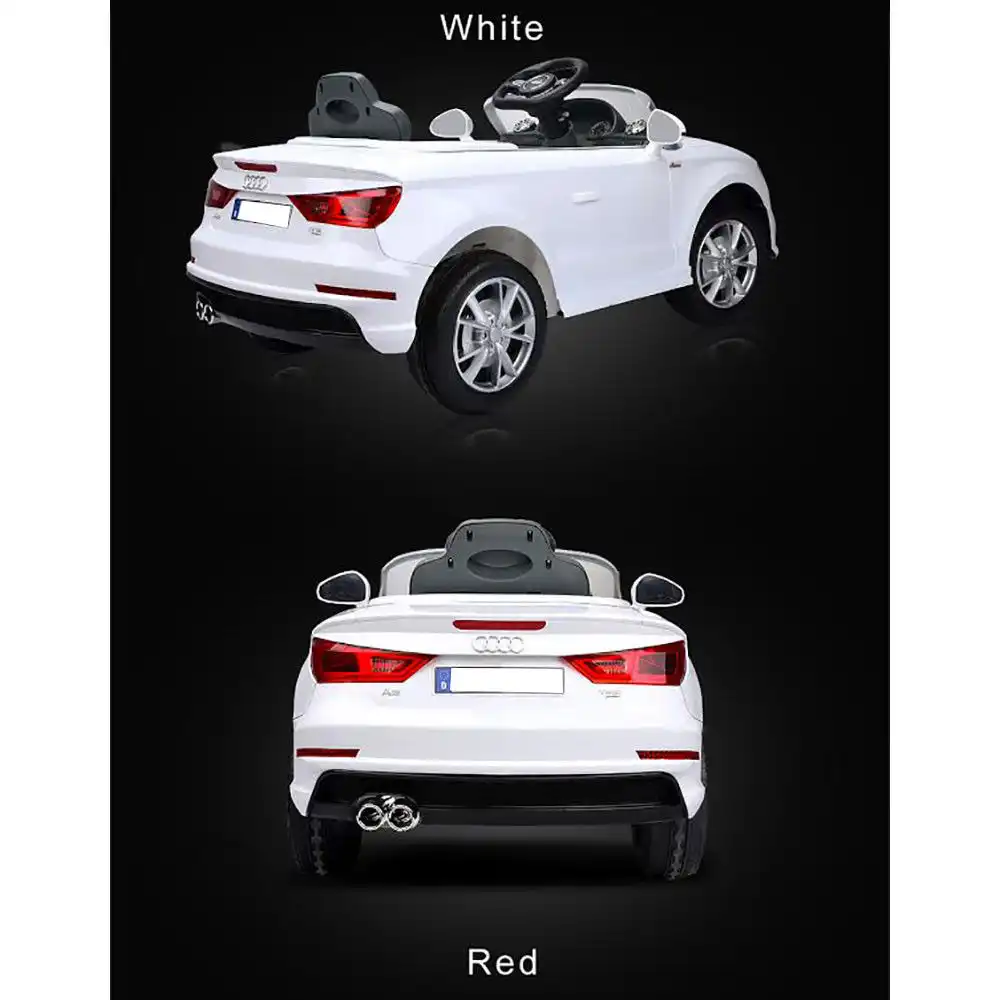 Auto Elettrica Macchina Per Bambini Audi A3 Bianca Con Telecomando 12 V