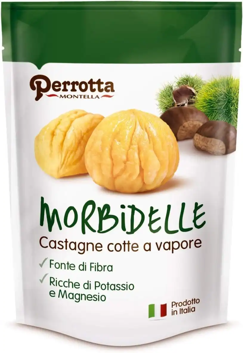 12 Pezzi Perrotta Morbidelle Castagne Cotte a Vapore 100g – Snack Naturale