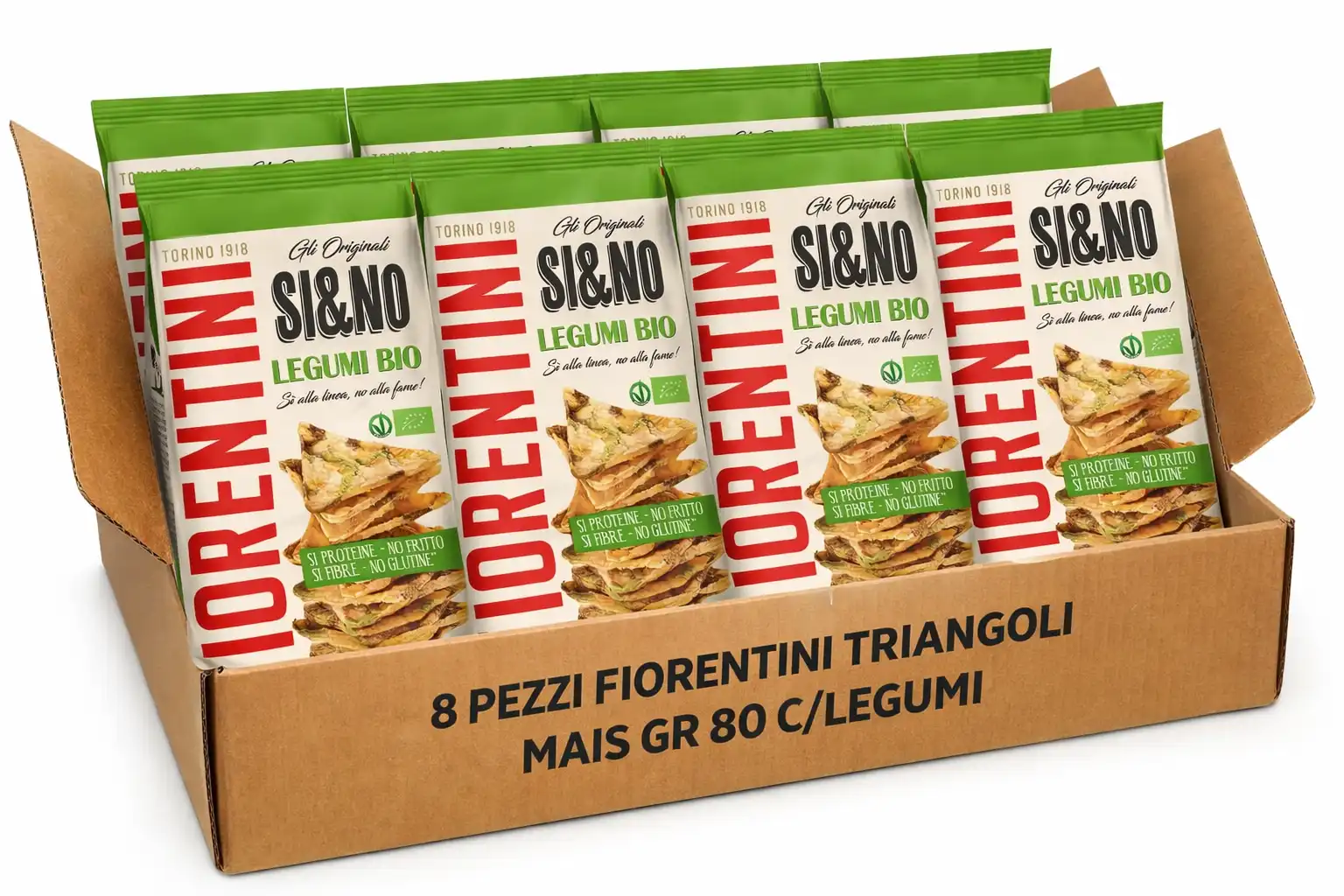 8X Mini Gallette Mais e Legumi Bio Triangolari Senza Glutine 80g