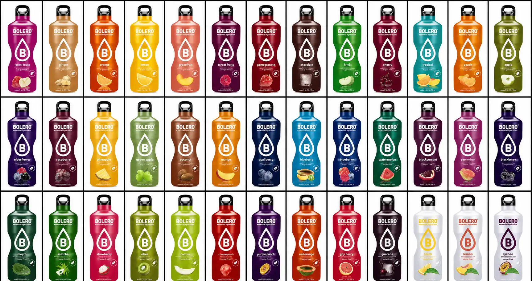 96 Bolero Drinks 9g 4 Gusti Assortiti Senza Zucchero 96 Bustine Bevanda Solubile