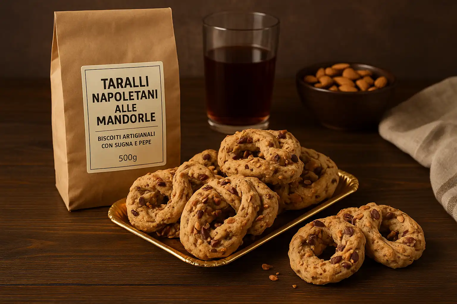 Taralli Extra Mandorlati 500g – Sugna e Pepe alla Napoletana