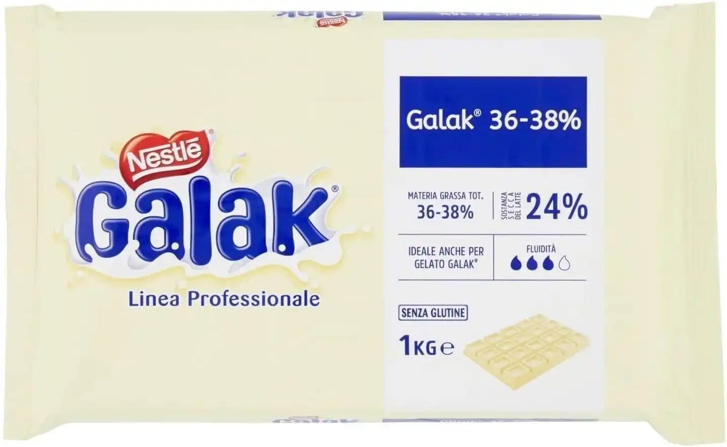 Galak Maxi Tavoletta Cioccolato Bianco 1kg – Linea Professionale Pani