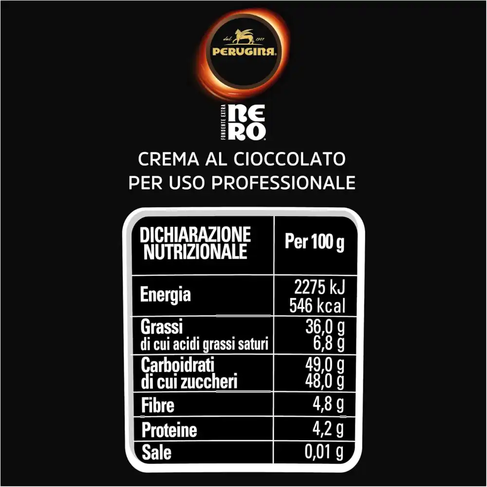 Perugina Nero Crema Spalmabile 3kg – Cioccolato Fondente in Secchiello