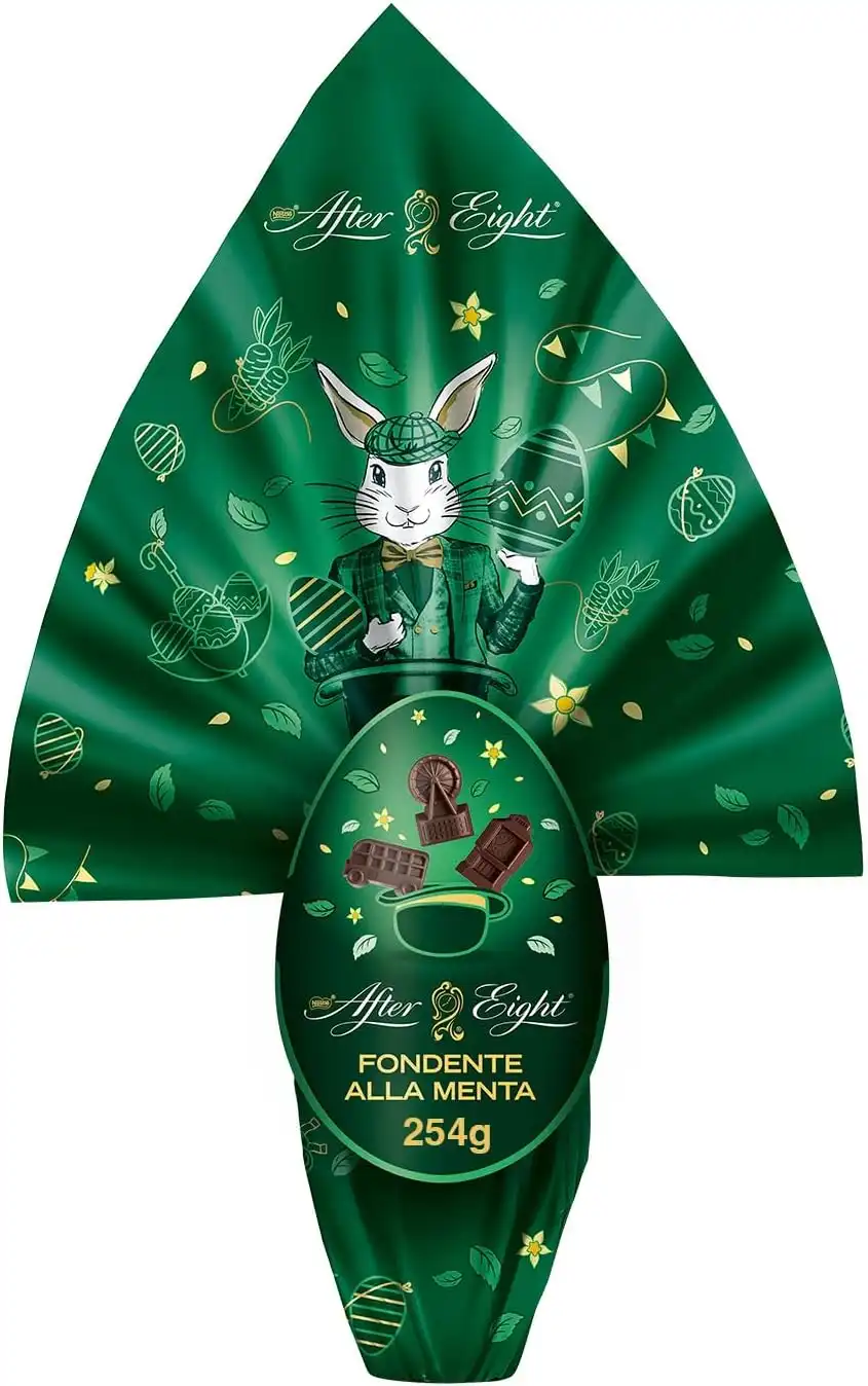 After Eight Uovo Pasqua 2025 Fondente alla Menta con 3 Cioccolatini 254g
