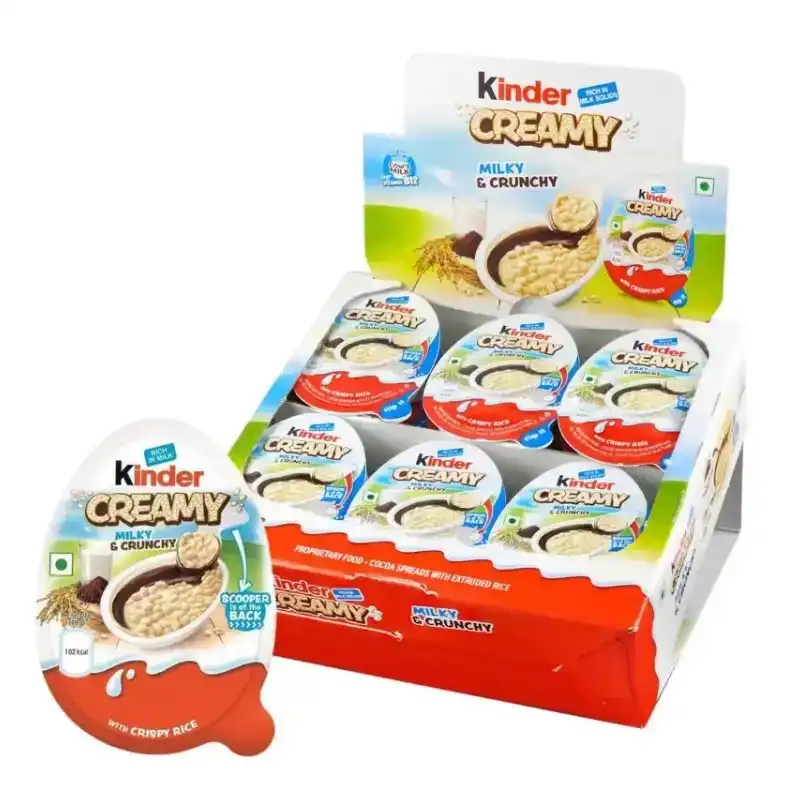 Kinder Creamy Milky & Crunchy Snack al Latte e Riso Soffiato Box 24x19g