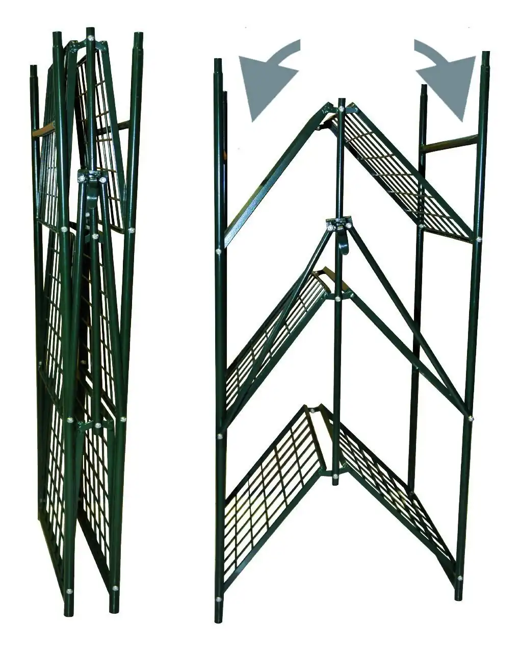 Serra Pieghevole con 3 Ripiani in acciaio per Piante da Giardino 70x50x120cm
