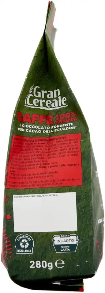 Gran Cereale Biscotti Caffè Arabica Avena e Cioccolato Fondente 4 x 280 g