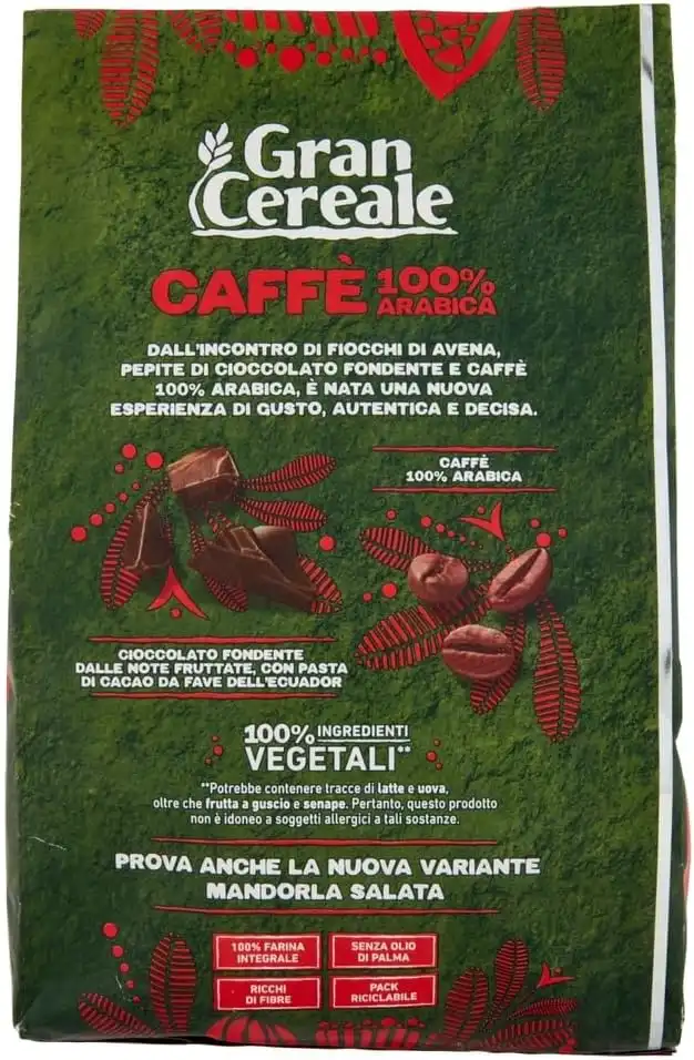 Gran Cereale Biscotti Caffè Arabica Avena e Cioccolato Fondente 4 x 280 g