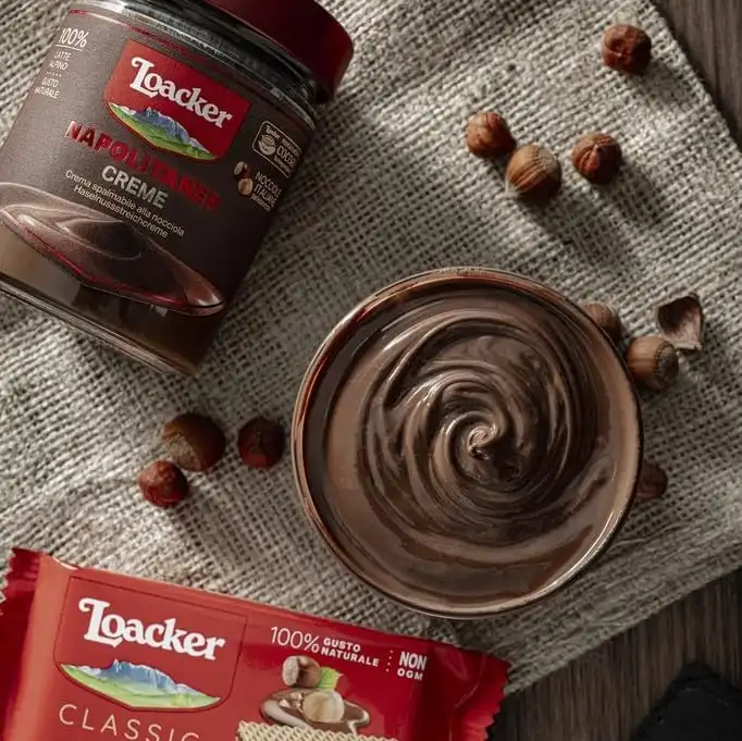 6x Loacker Napolitaner Crema Spalmabile Nocciole 290g – Latte Alpino e Vaniglia
