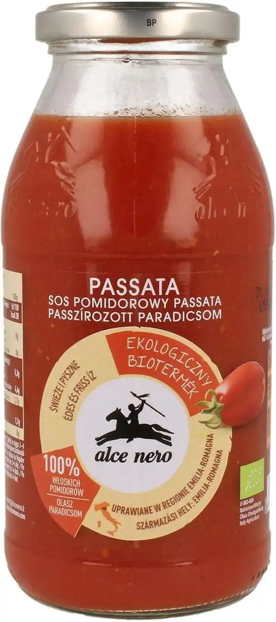 4x Alce Nero Passata di Pomodoro Bio 500g –100% Pomodori Italiani Emilia Romagna