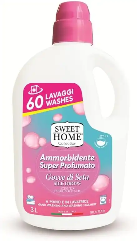 4 Pezzi Sweet Home Ammorbidente Gocce di Seta 3L 240 Lavaggi Super Profumato Set