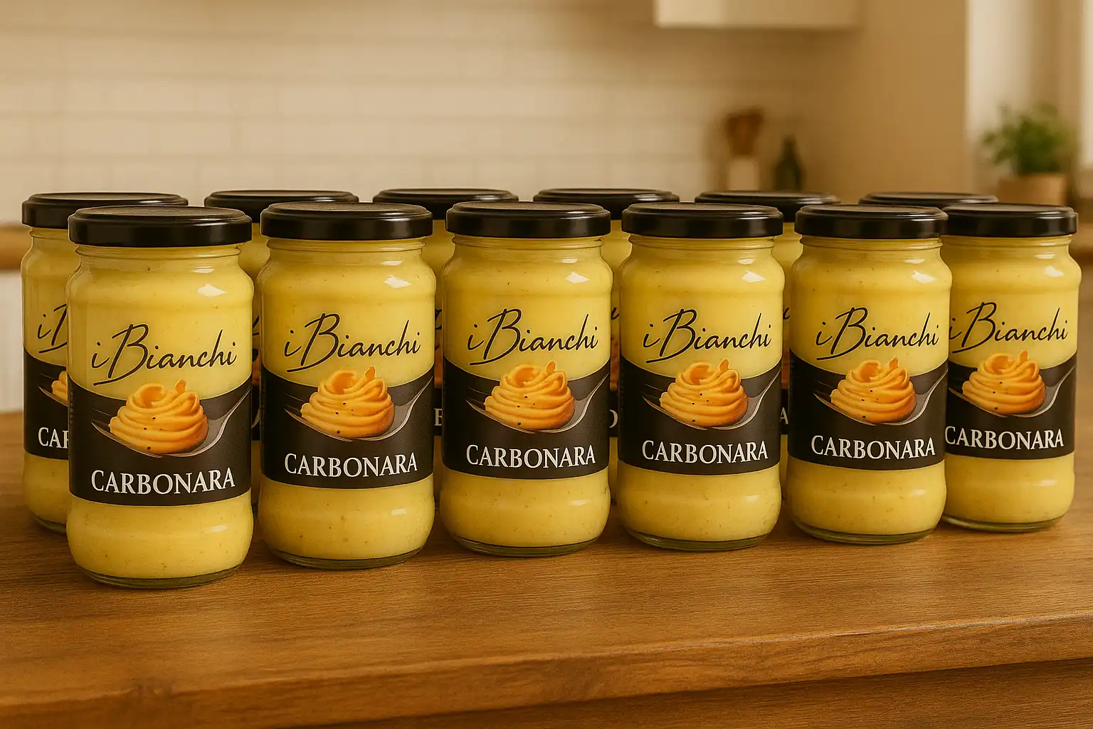 12x Berni Salsa Carbonara 190g –Scorta Cremosa Italiana con Pancetta e Formaggio