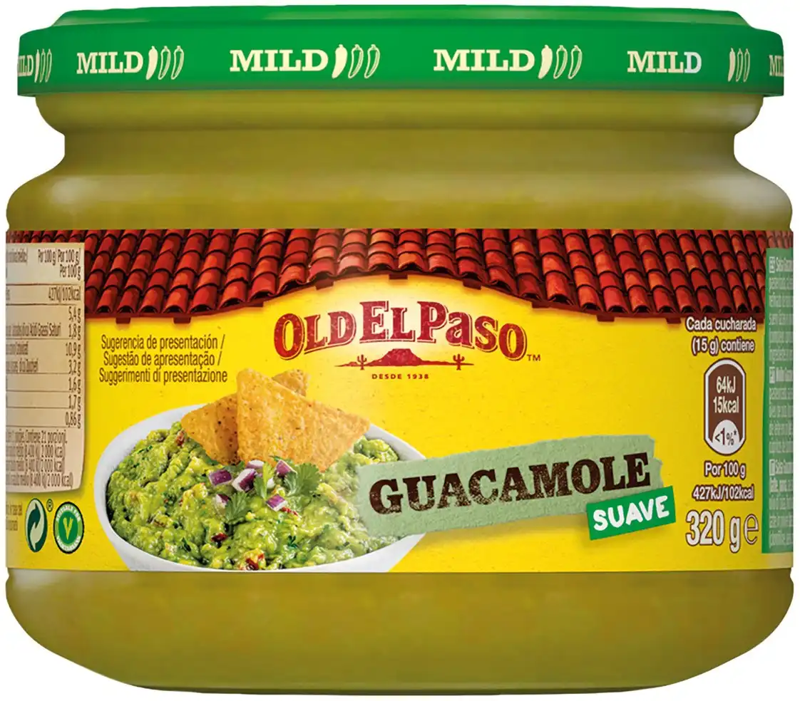 4 Pezzi Salsa Guacamole 320g Old El Paso – Ricetta Suave, Gusto Delicato