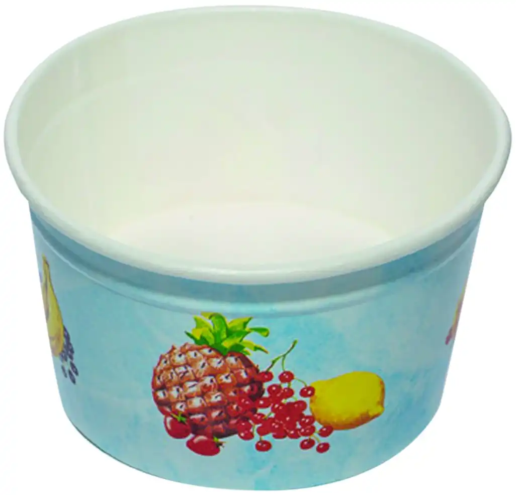 200x Coppette Gelato in Carta 120cc Monouso Secchielli Decorati Colorati