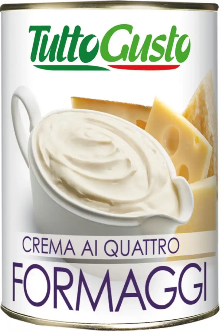 Crema Ai 4 Formaggi In Lattina Da 400g Tuttogusto – Pronta All'Uso, Gustosa