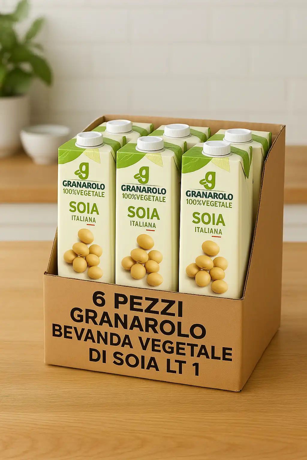 6 Brik Granarolo Bevanda Vegetale di Soia 1L – 100% Vegetale Italiana