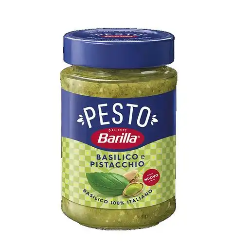 12 Barattoli Barilla Pesto Basilico e Pistacchio 190g - Gusto Ricco Italiano