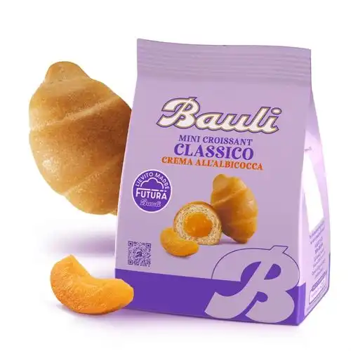 8 Confezioni Mini Croissant Ripieni Albicocca 75g – Merenda Soffice e Fruttata