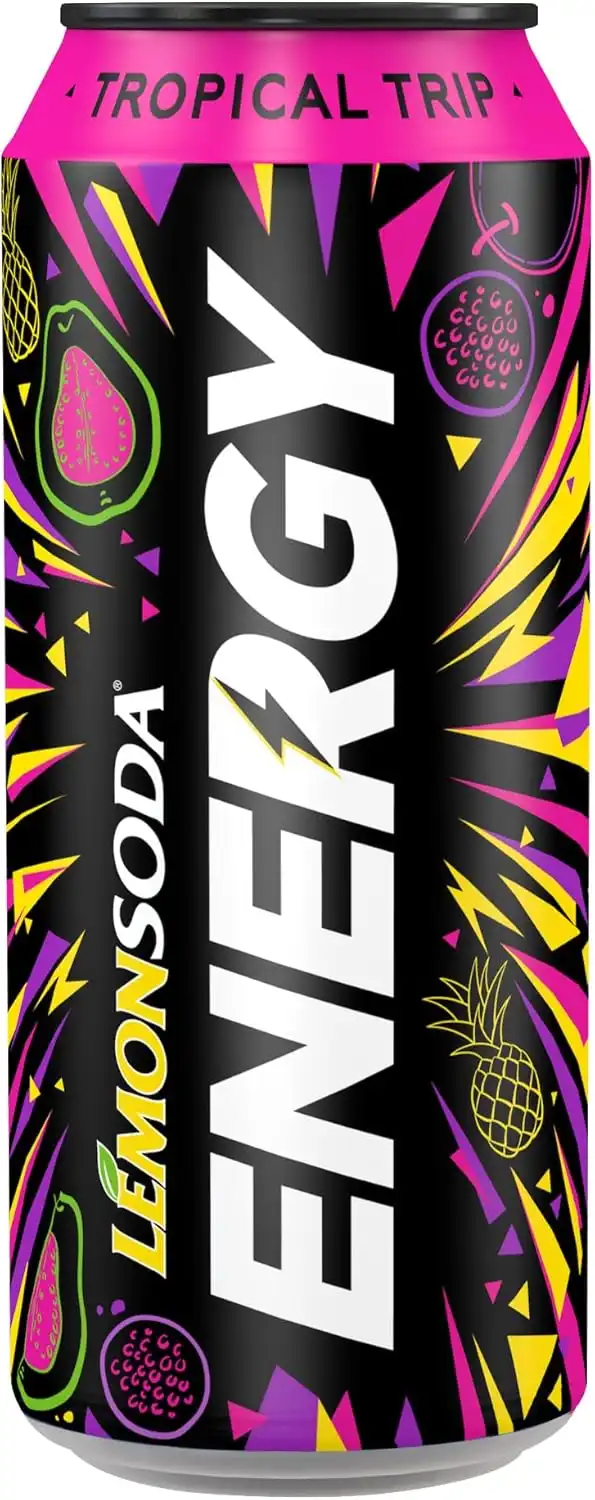 Lemonsoda Energy Tropical Trip 12 Lattine da 50cl Energy Drink Frutta e Caffeina