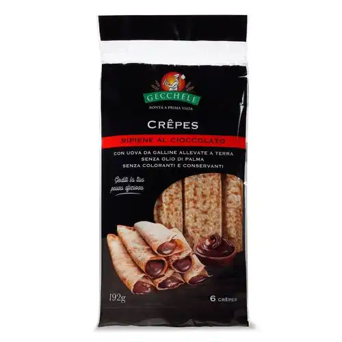 12x Crêpes Ripiene al Cioccolato 192g – Senza Olio di Palma e Conservanti