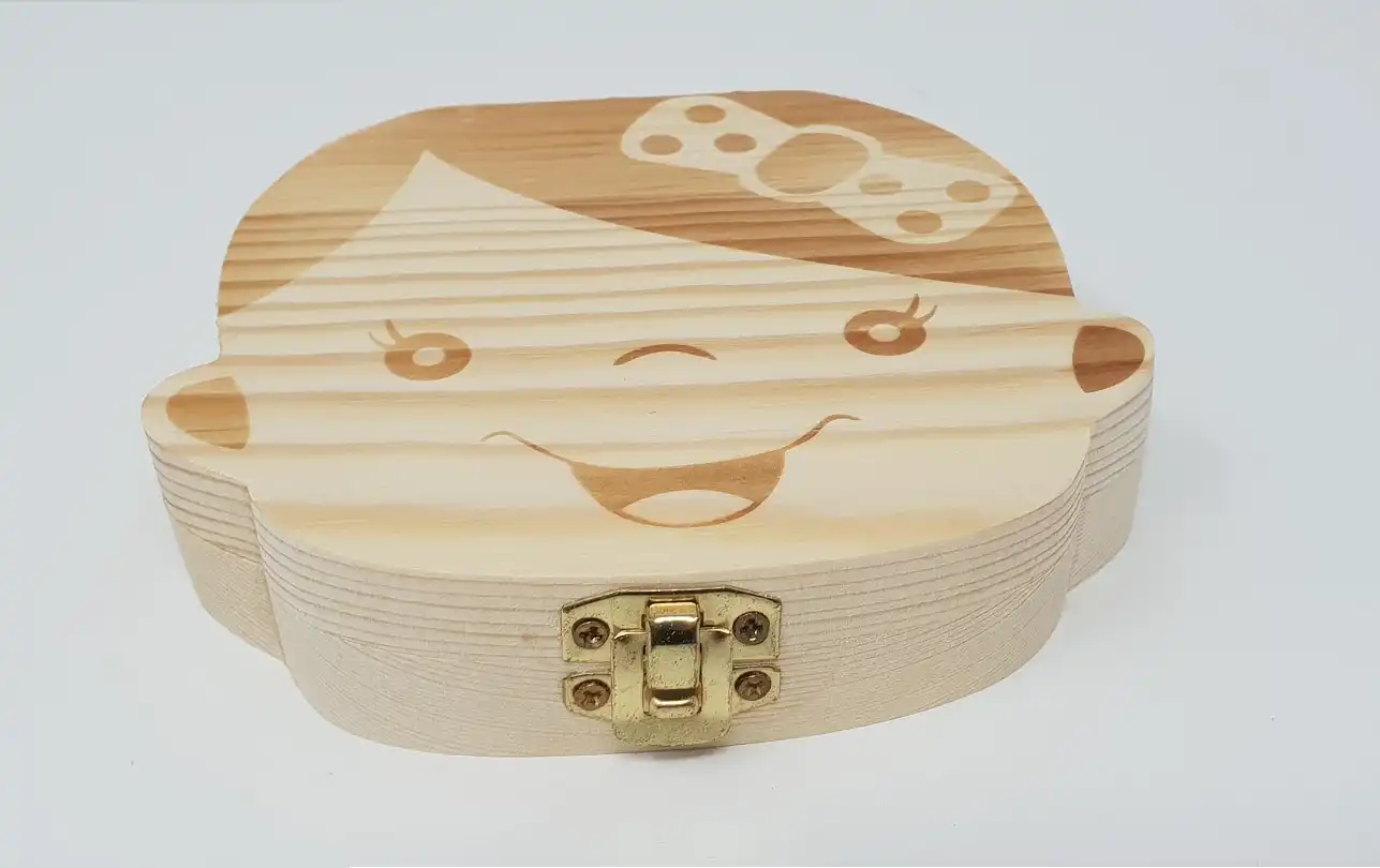 Box Scrigno In Legno Porta Dentini Da Latte Per Femmina Portadentini Bambina