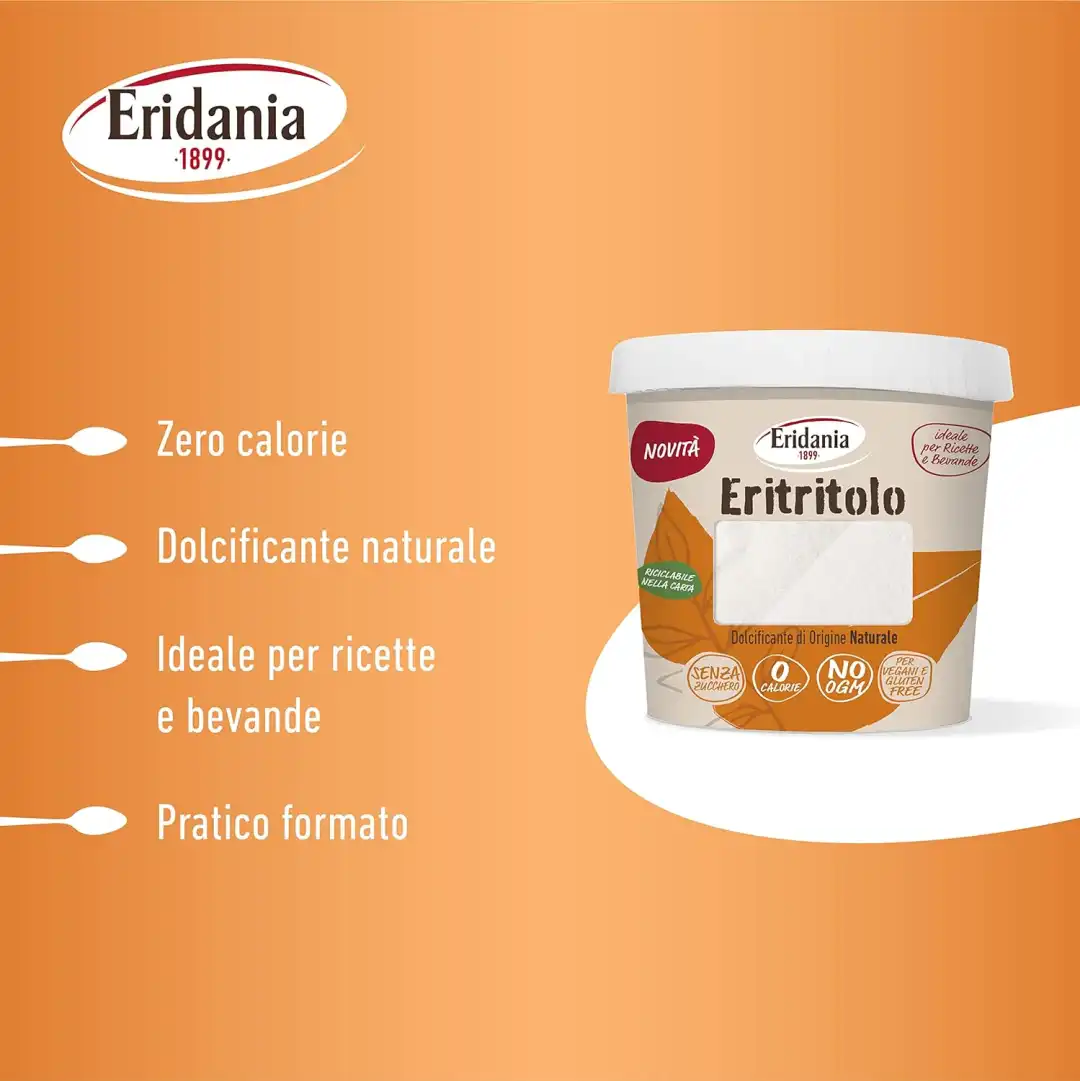 3x Eridania Eritritolo 270g – Naturale, Senza Calorie, Vegan e Gluten Free