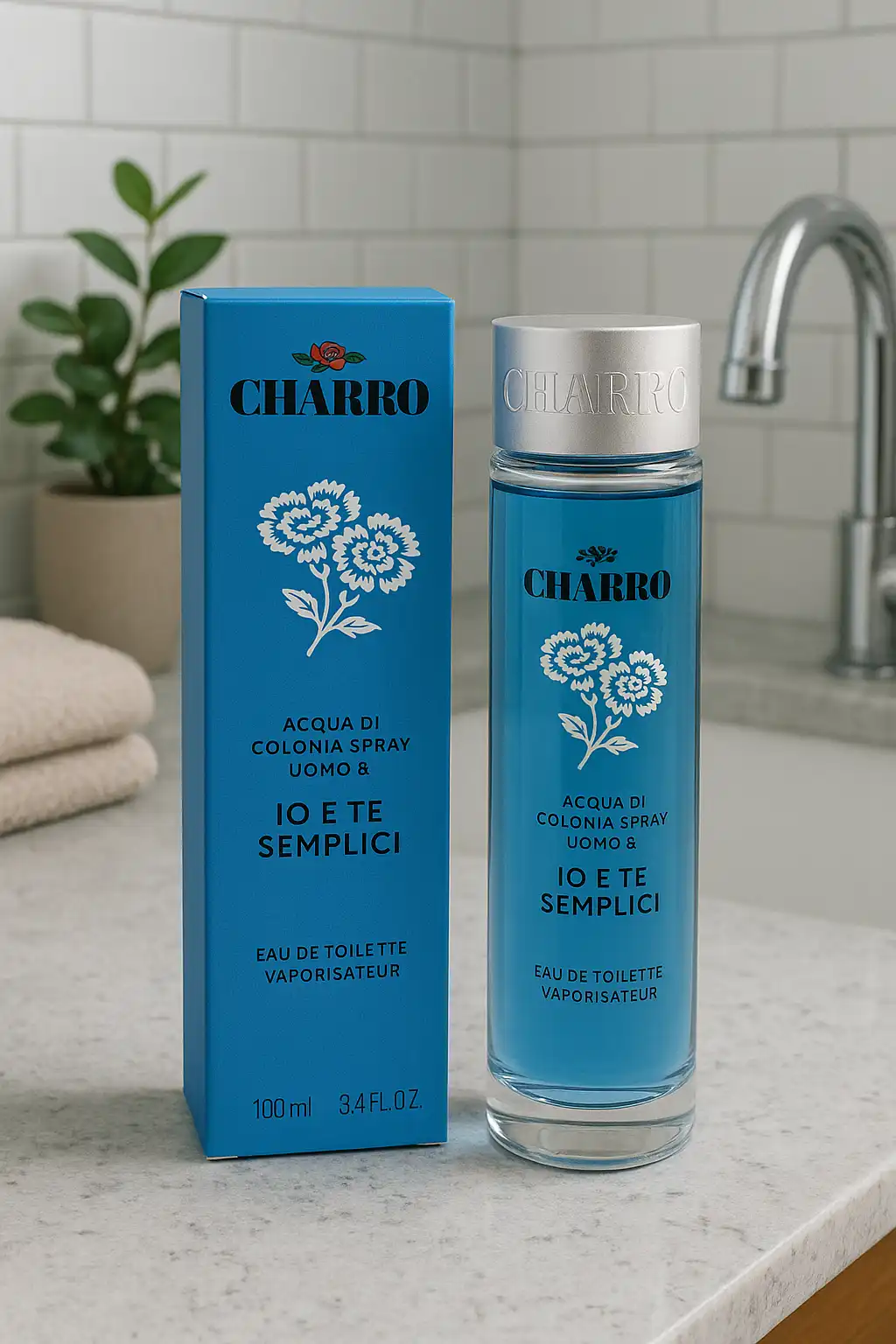 Il Charro Eau de Cologne 150 ml – Rosa Blu & VI Bianco, Freschezza Unica