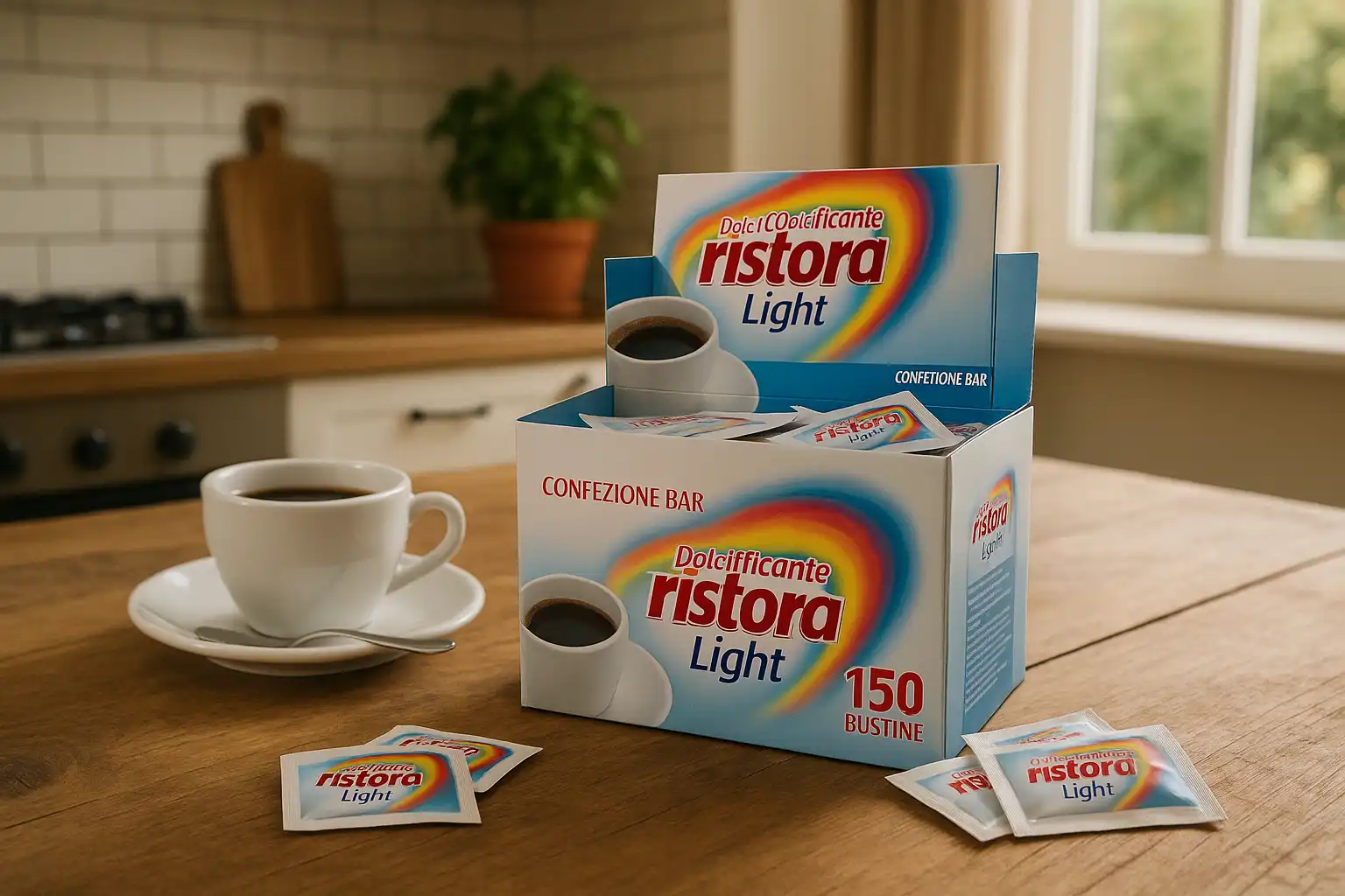 Ristora Dolcificante Light 150 Bustine – Edulcorante da Tavola Monodose