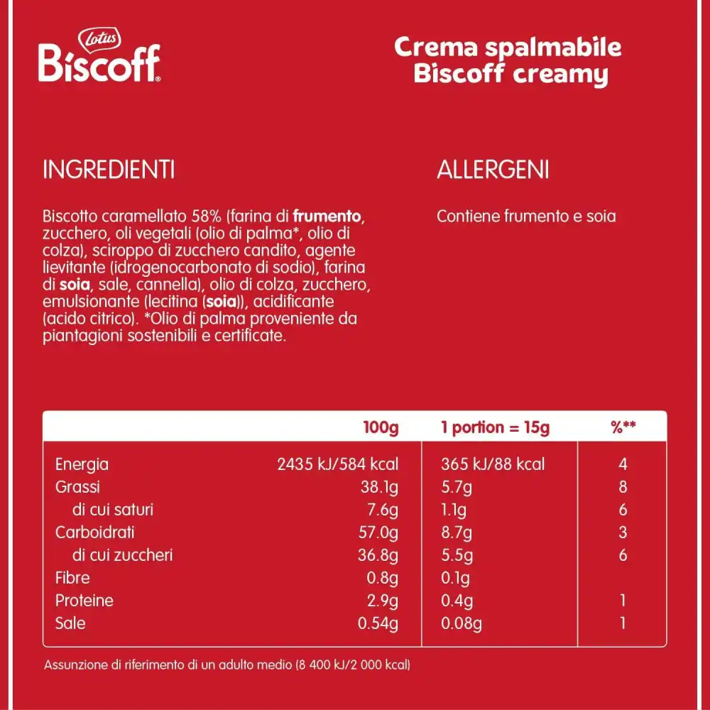 Biscoff Lotus Crema Spalmabile 1,6kg – Gusto Biscotto Caramellato – Vegana