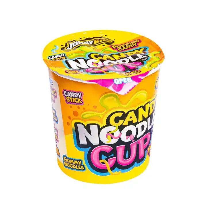 12x Johny Bee Candy Noodle Cup 55g – Caramelle Gommose a Forma di Noodles
