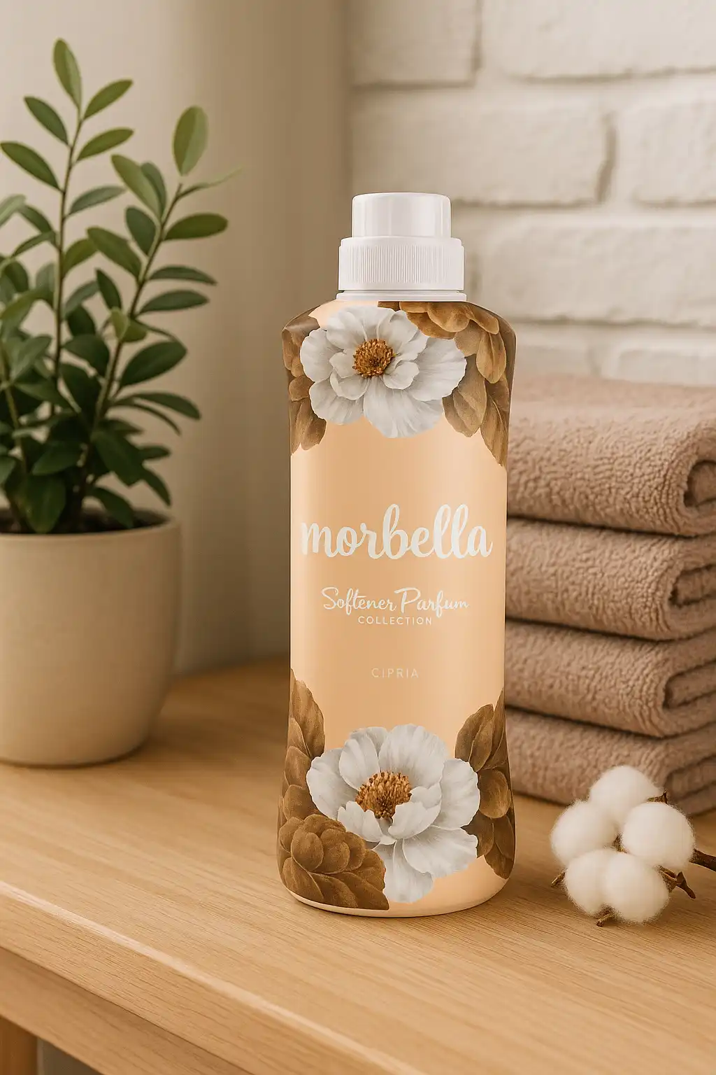 Ammorbidente Morbella Cipria 1L – Profumo Morbido – 50 Lavaggi