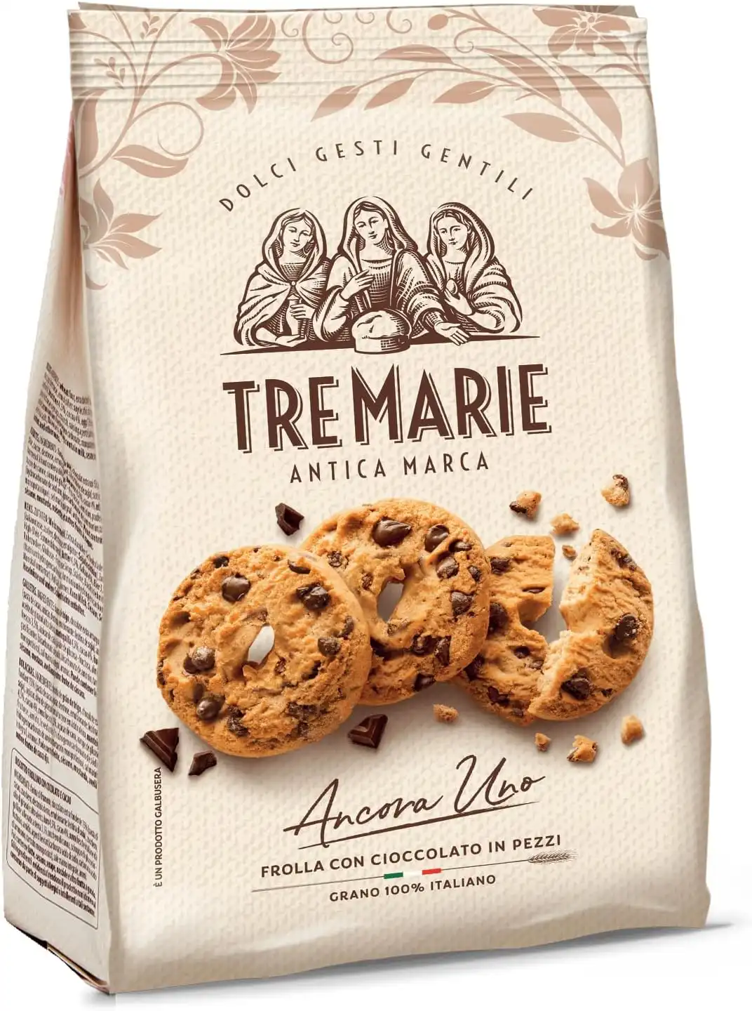 4x Tre Marie Ancora Uno Biscotti di Frolla con Cioccolato in Pezzi 360g