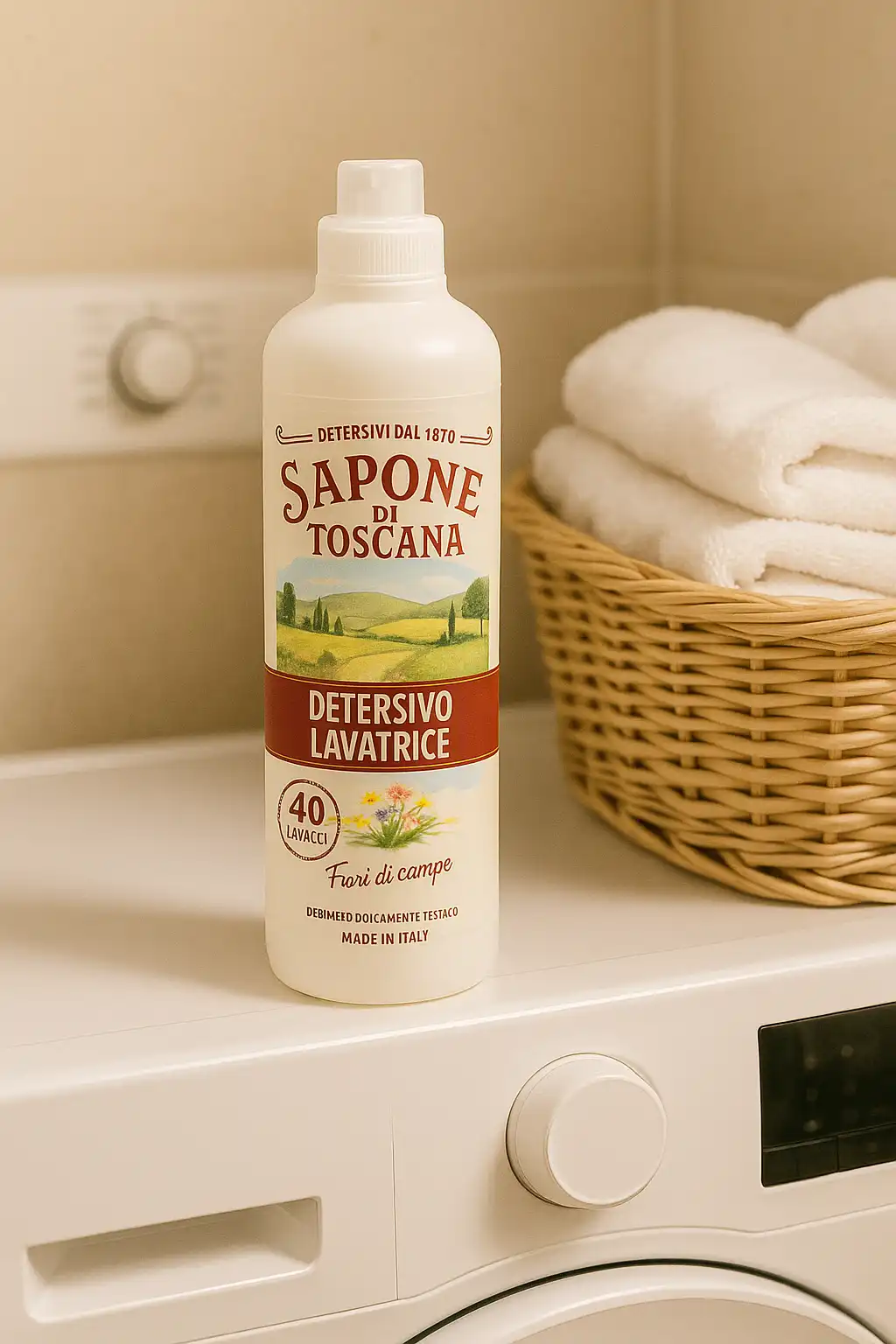 4x Sapone di Toscana Lavatrice 1L Fiori di Campo – 160 Lavaggi Totali