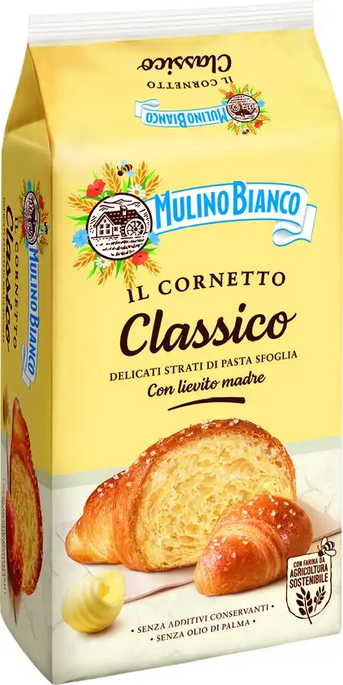 3x Mulino Bianco Cornetti Classici X6 – Sfoglia con Lievito Madre 3 Confezioni