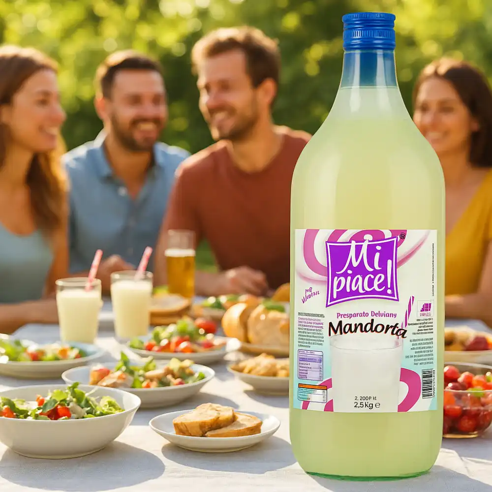 Sciroppo Mandorla 2L – Bevanda Dolce Concentrata da Diluire, Senza Glutine