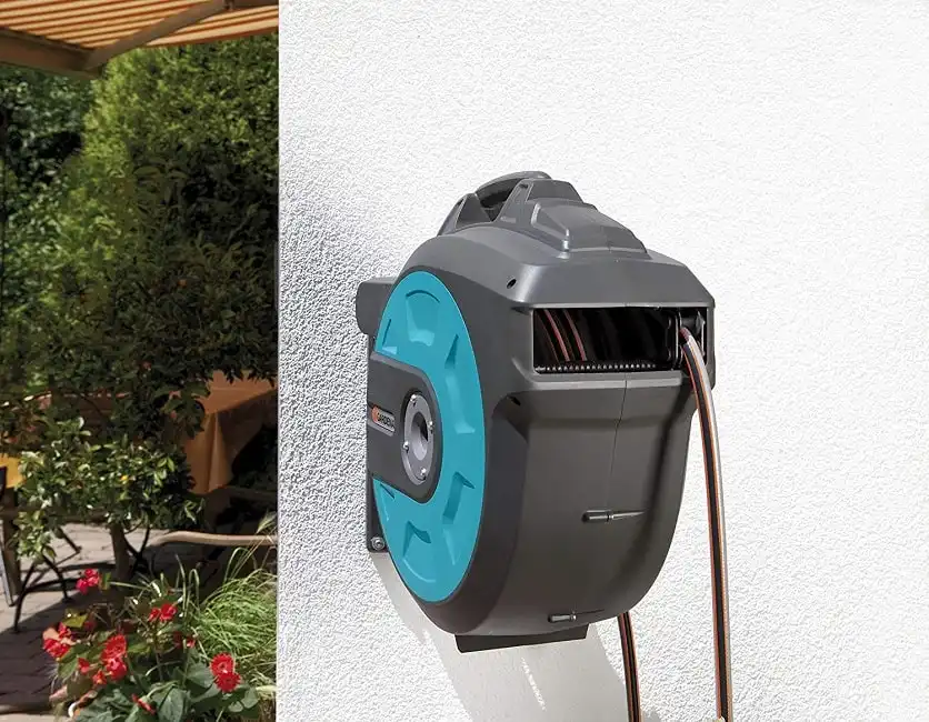 Avvolgitubo da Muro Automatico Orientabile Roll-Up Con Tubo Giardino 25 Mt
