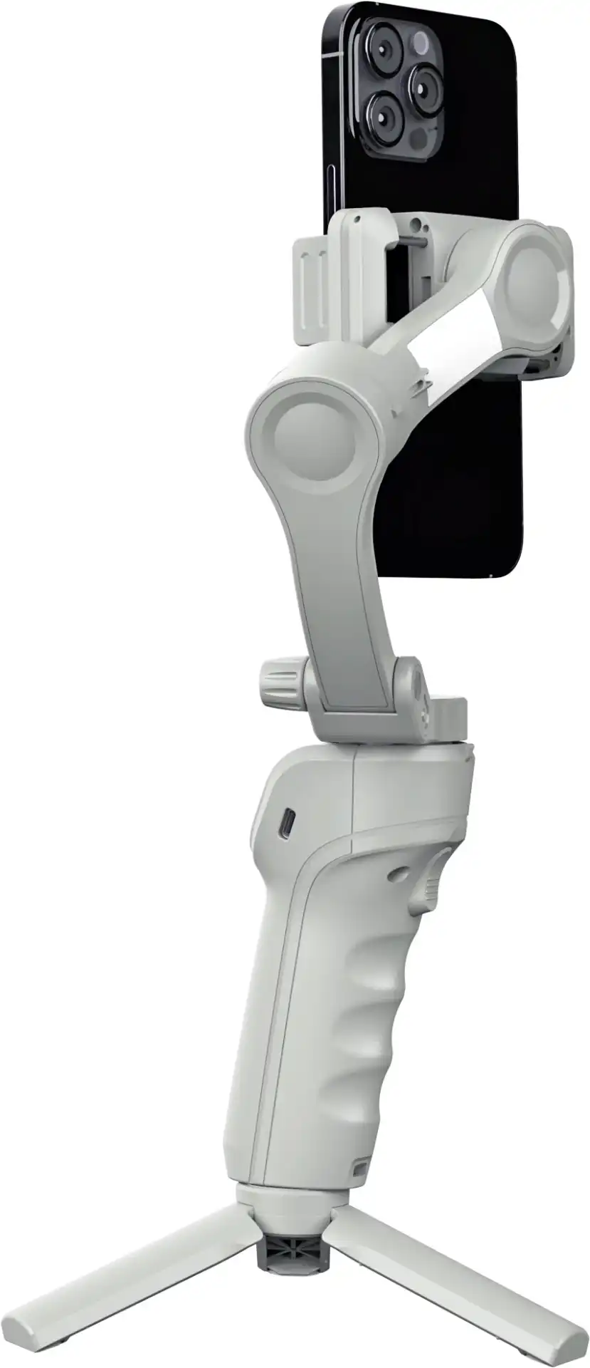 Gimbal Stabilizzatore per Smartphone Luce LED Regolabile Cavalletto Treppiedi