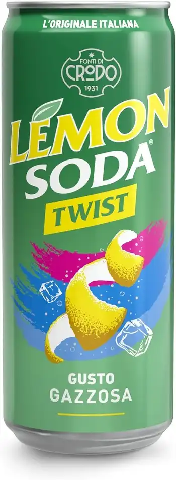 24 Lattine da 33 cl Lemonsoda lemon soda twist gusto lime bevanda gassata