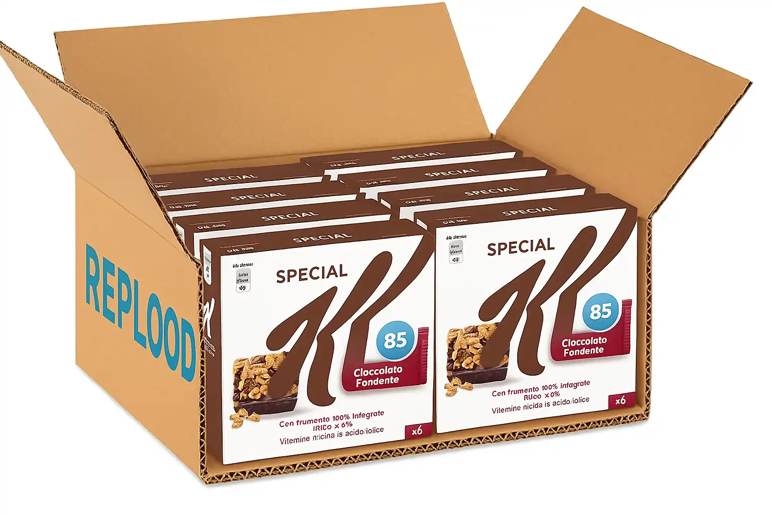 10X Barrette Special K Cereali Integrali e Cioccolato Fondente 129g
