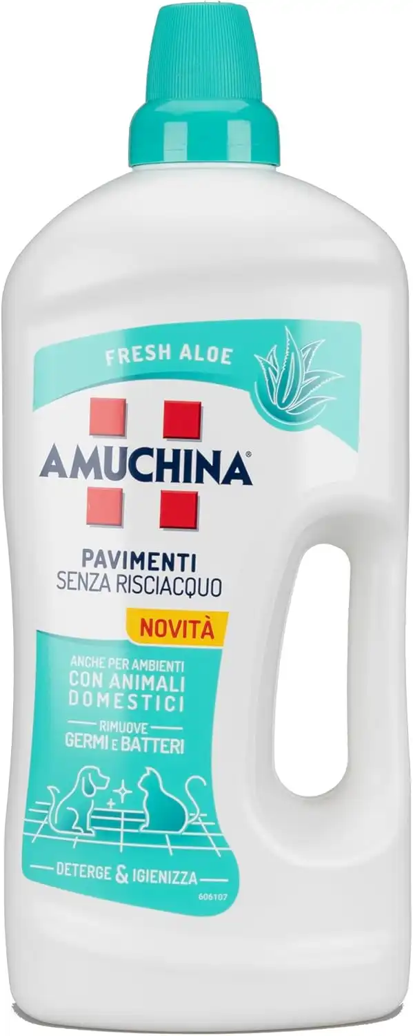 12x Amuchina Igienizzante Pavimenti 1,25L Aloe – Detergente Senza Risciacquo