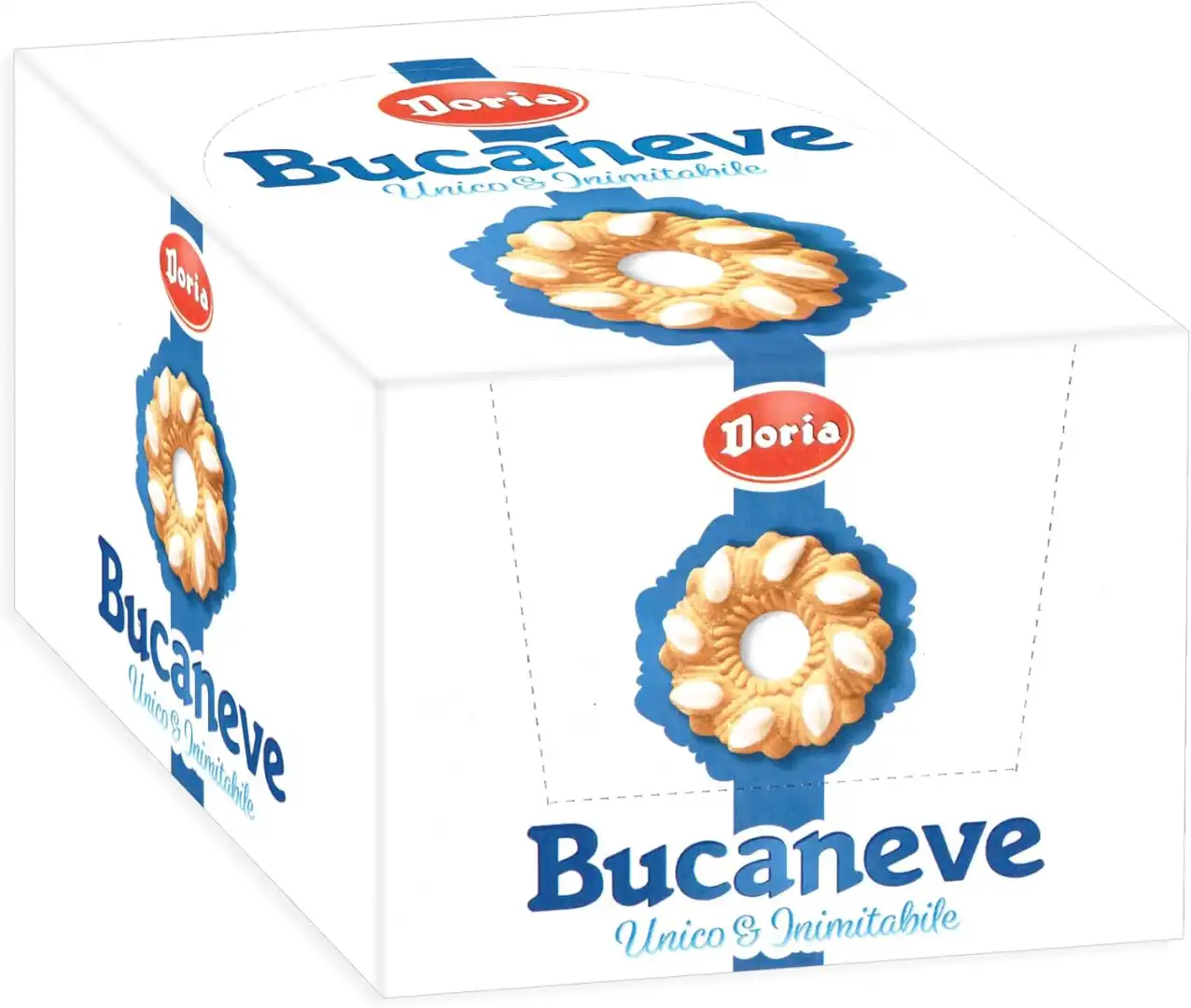 Doria Bucaneve Frollini 16x28g – Cubo Monoporzione per Hotel, Bar e Colazione