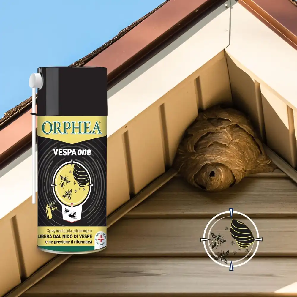 Orphea Vespa One Spray Insetticida Schiumogeno – Anti Nidi Vespe e Prevenzione
