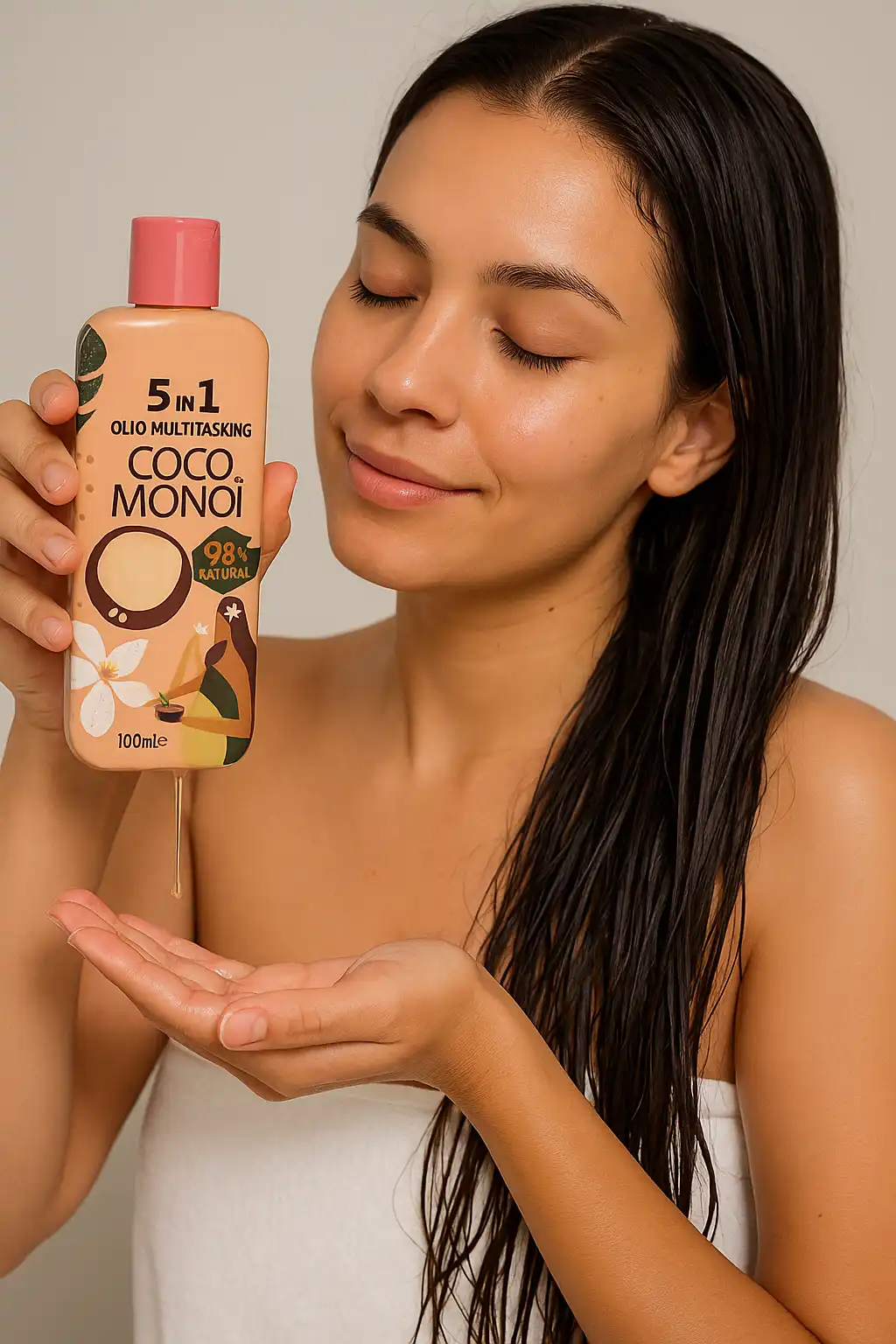 Coco Monoi Olio Multifunzione 5in1 100ml – Idratante per Corpo, Capelli e Viso