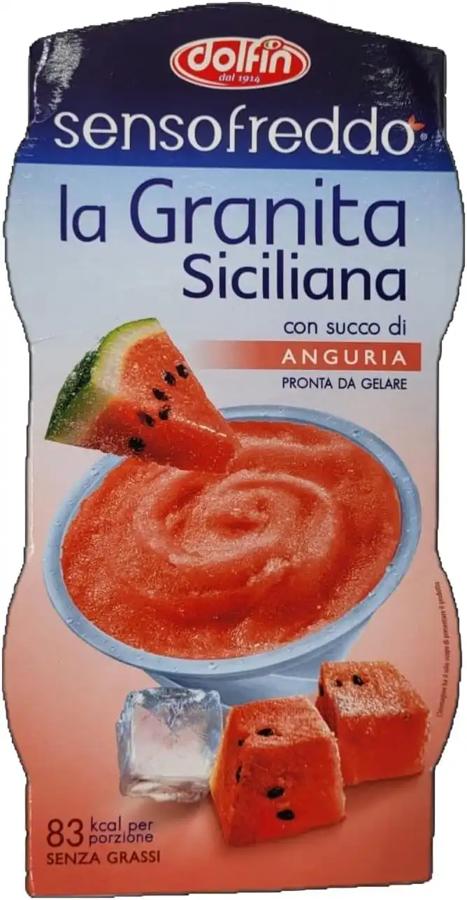 6X Dolfin SensoFreddo Granita Siciliana Anguria 200ml Senza Glutine Pronta Gelare