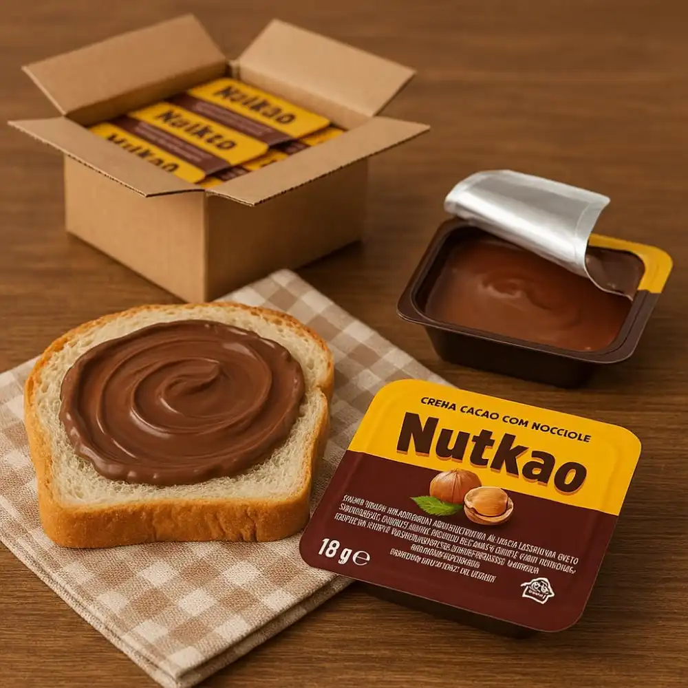 100 Fette Integrali Monoporzione + 120 Vaschette Crema Cacao Nocciole Kit Hotel