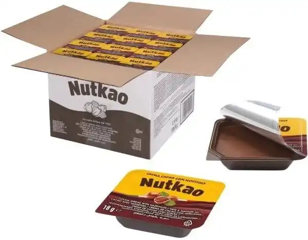100 Fette Integrali Monoporzione + 120 Vaschette Crema Cacao Nocciole Kit Hotel