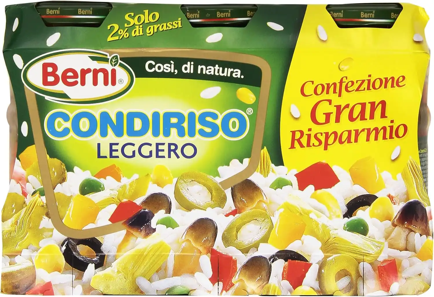 6X Condiriso Vasetti per Insalate di Riso Leggero e Wurstel Mix da 300g e 285g