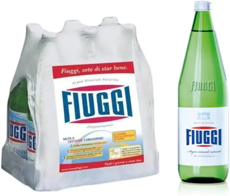 Acqua Fiuggi Naturale 24 Bottiglie Vetro 1L Oligominerale Qualita Premium Top